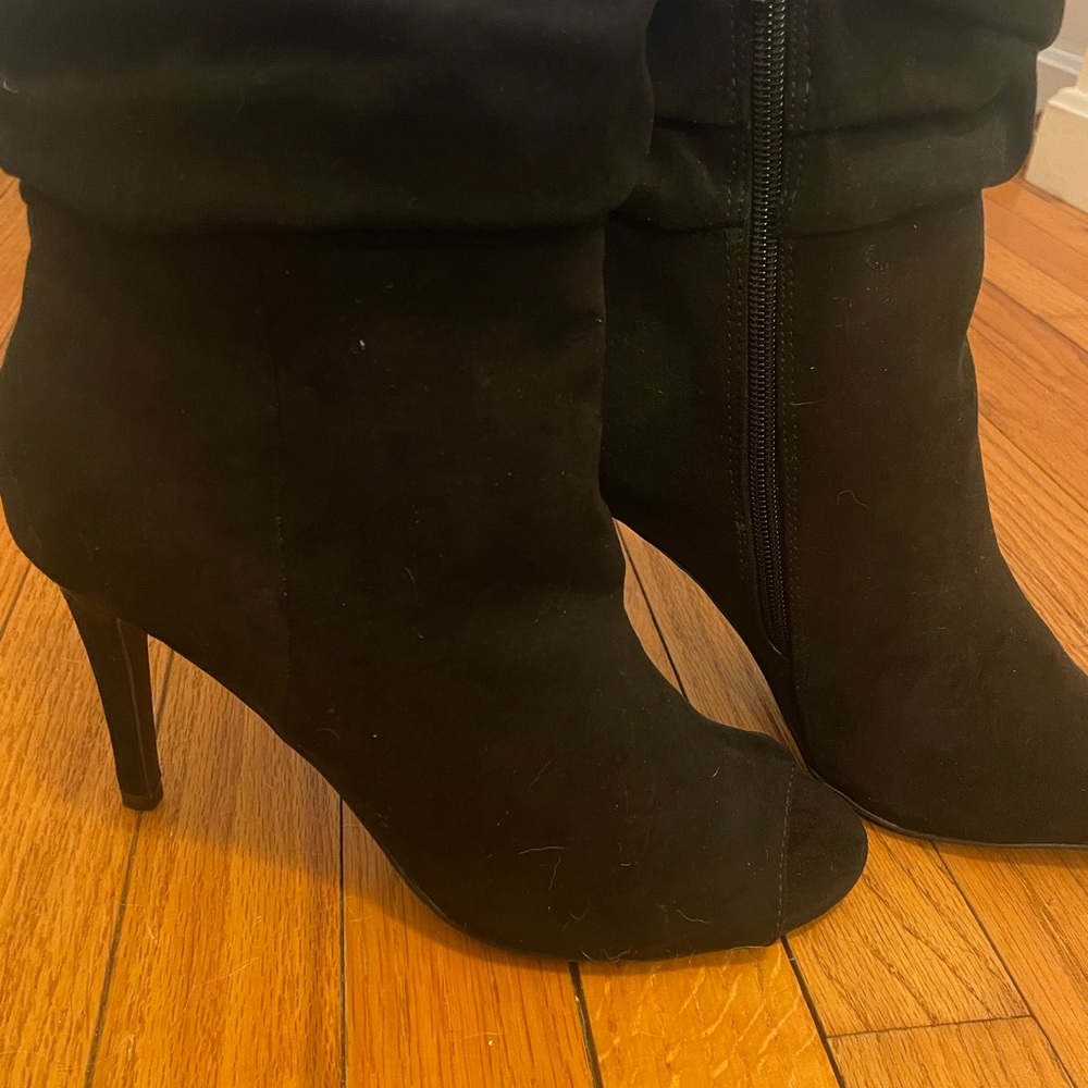 material girl open toed stilettos.